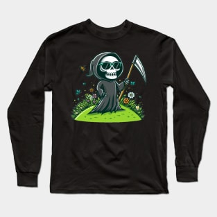 Funny death sticker Long Sleeve T-Shirt